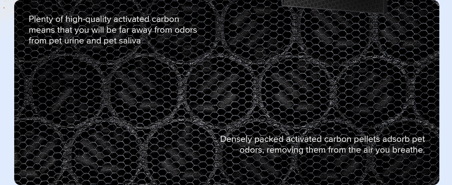 Plenty of high-quality activated carbon means that you will be far away from odors from pet urine and pet saliva