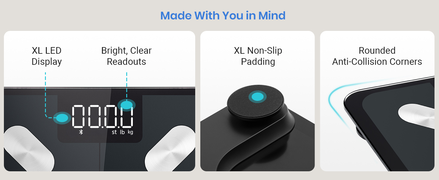Etekcity ESF-551 Smart Body Weight Scale Details 6