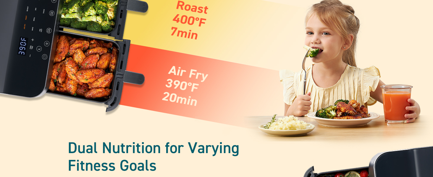 COSORI Dual Basket 9.0 Quart Air Fryer Listing 2