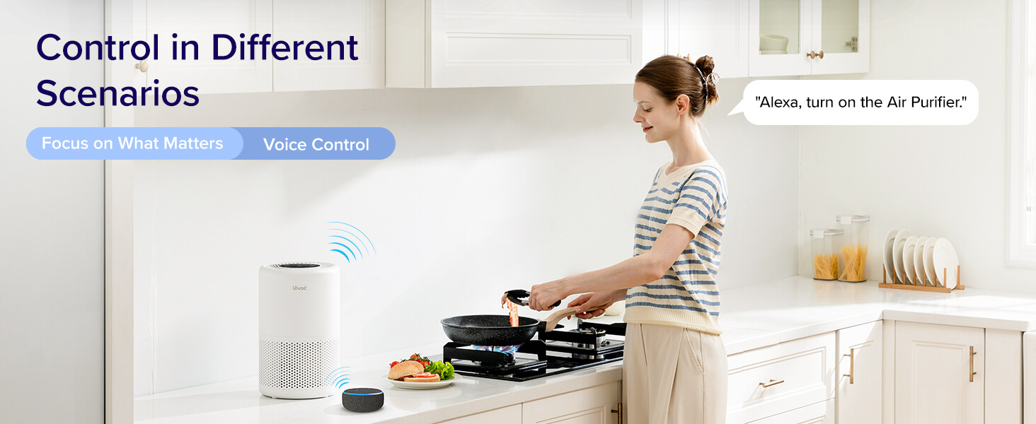 Levoit Core 200S Smart Air Purifier voice control