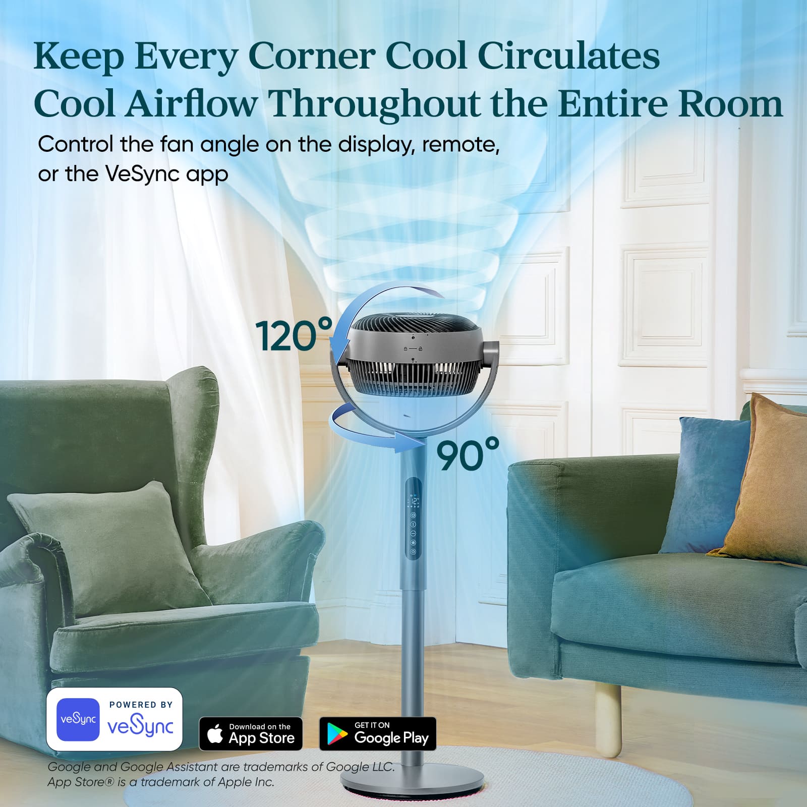 Levoit Smart Pedestal Circulator Fan