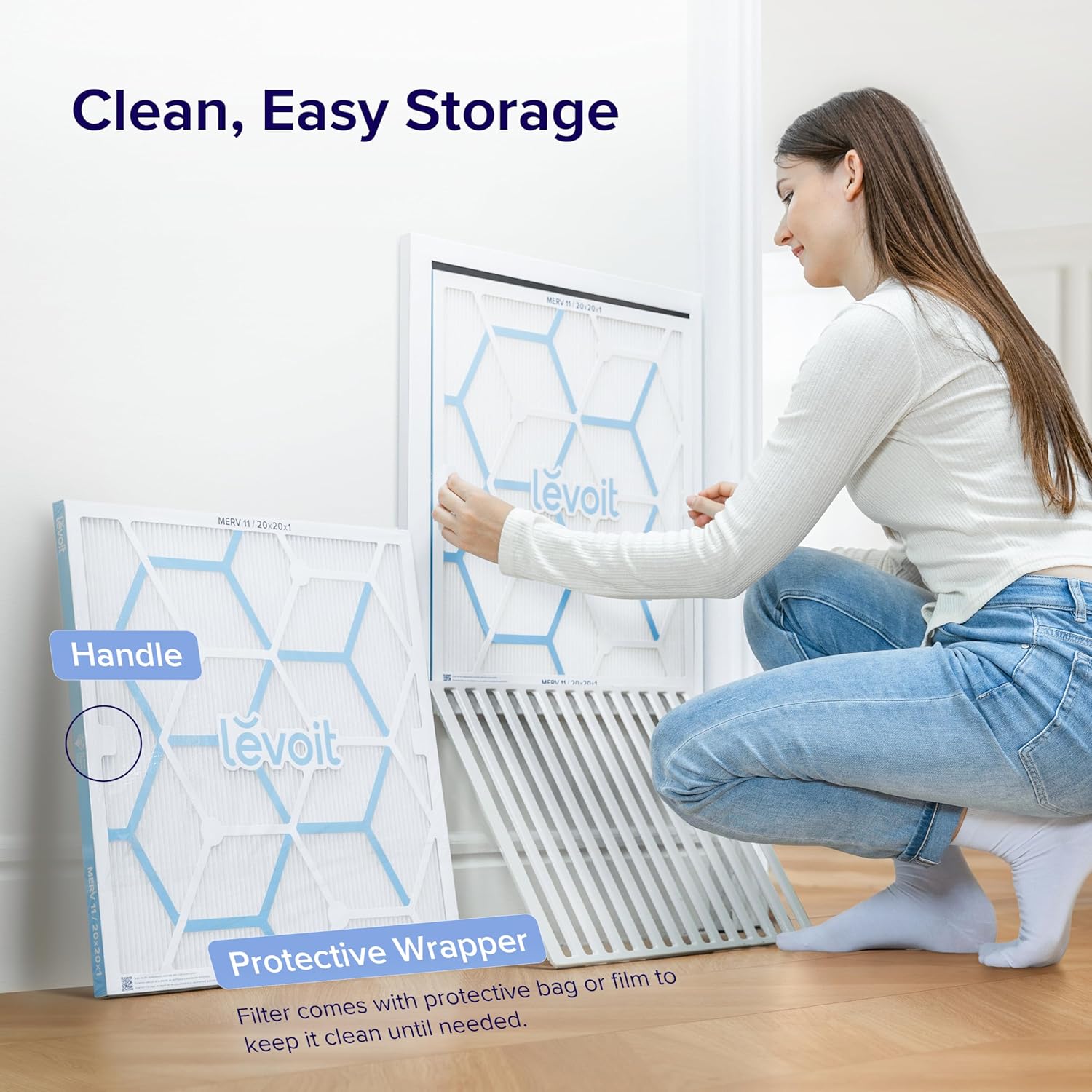 Levoit 20x25x1 Air Filter 2-Pack MERV 11 
